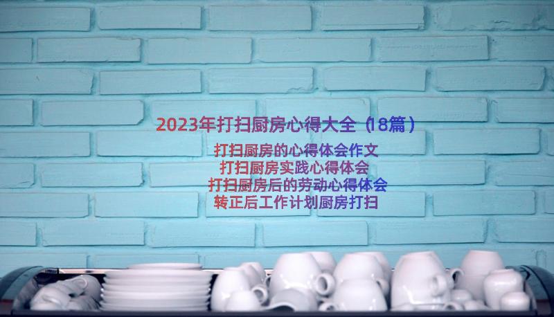 2023年打扫厨房心得大全（18篇）