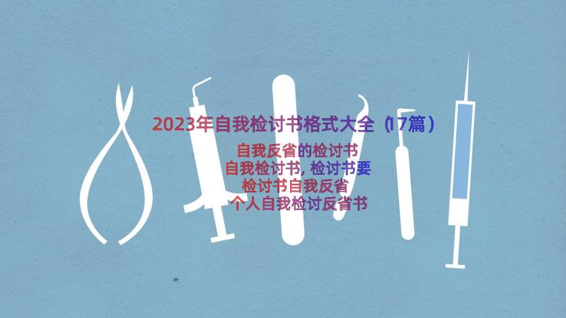 2023年自我检讨书格式大全（17篇）