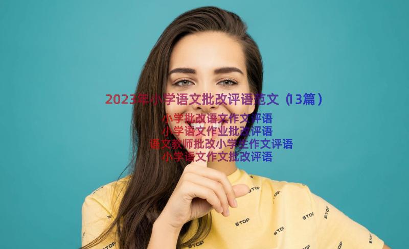 2023年小学语文批改评语范文（13篇）