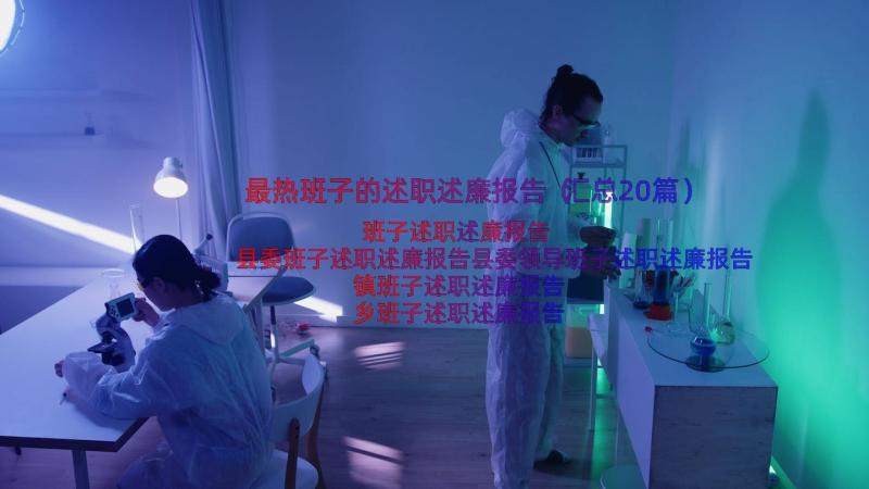 最热班子的述职述廉报告（汇总20篇）