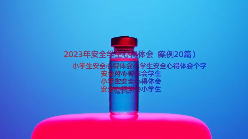 2023年安全学生心得体会（案例20篇）