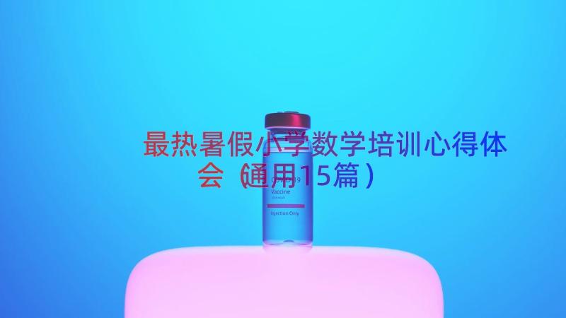 最热暑假小学数学培训心得体会（通用15篇）