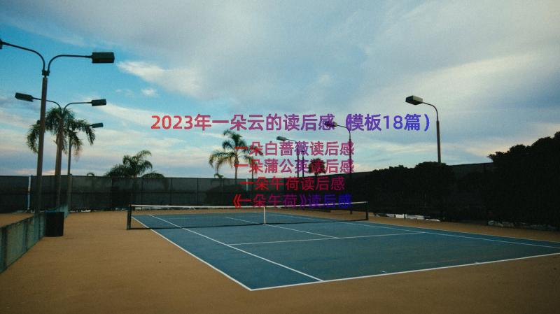 2023年一朵云的读后感（模板18篇）