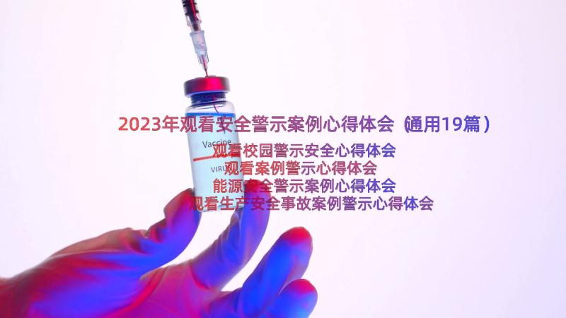 2023年观看安全警示案例心得体会（通用19篇）