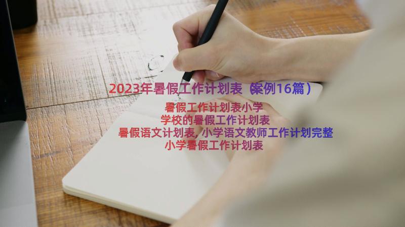 2023年暑假工作计划表（案例16篇）