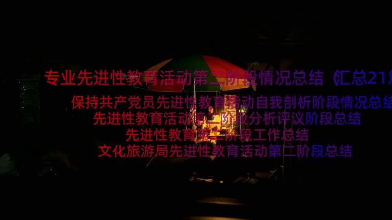 专业先进性教育活动第二阶段情况总结（汇总21篇）