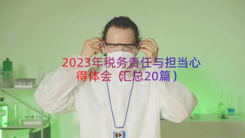 2023年税务责任与担当心得体会（汇总20篇）