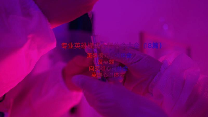 专业英雄模式心得体会大全（18篇）