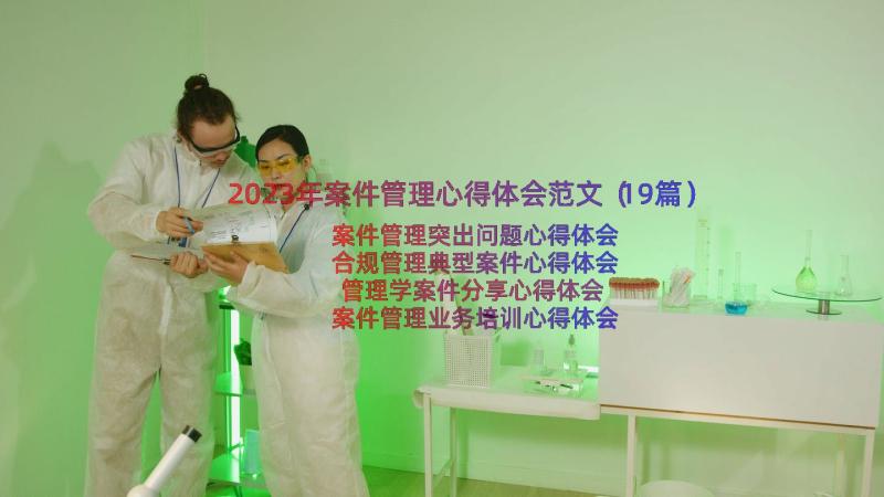 2023年案件管理心得体会范文（19篇）