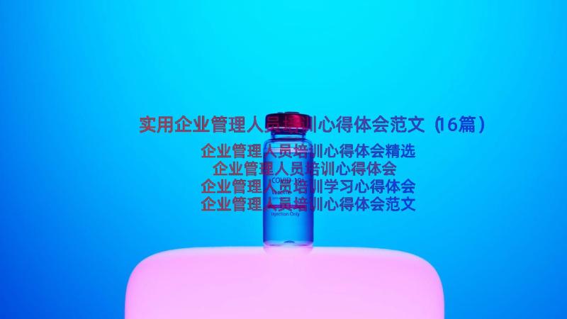 实用企业管理人员培训心得体会范文（16篇）