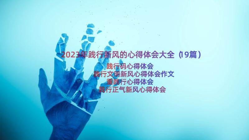 2023年践行新风的心得体会大全（19篇）