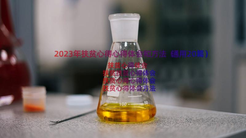 2023年扶贫心得心得体会和方法（通用20篇）