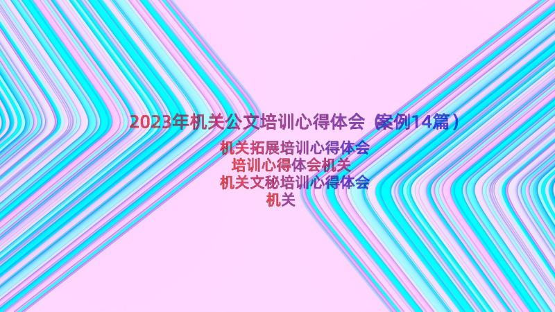 2023年机关公文培训心得体会（案例14篇）