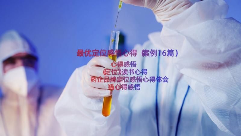 最优定位感悟心得（案例16篇）