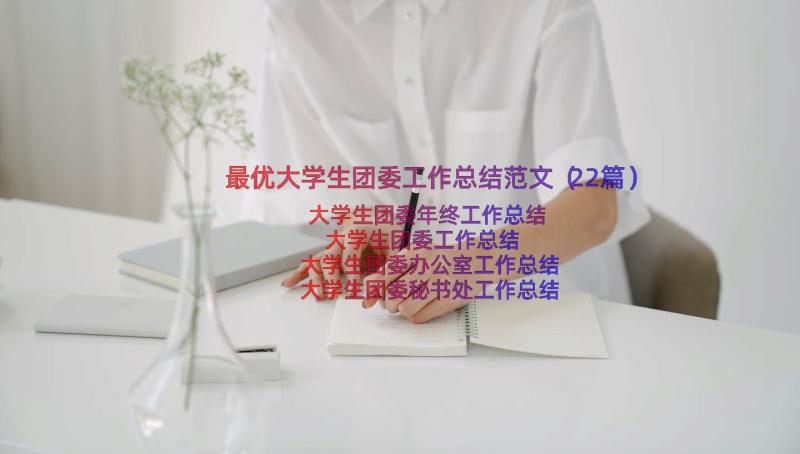 最优大学生团委工作总结范文（22篇）