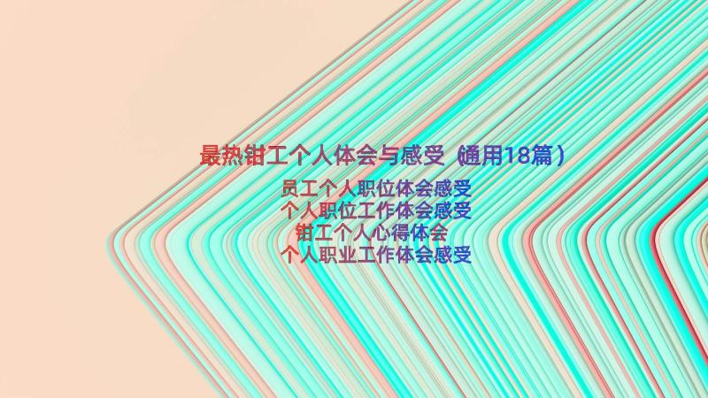 最热钳工个人体会与感受（通用18篇）