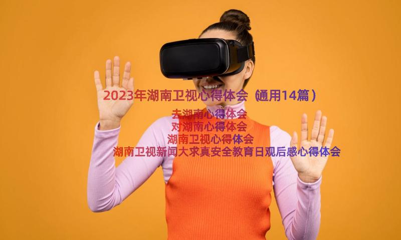 2023年湖南卫视心得体会（通用14篇）