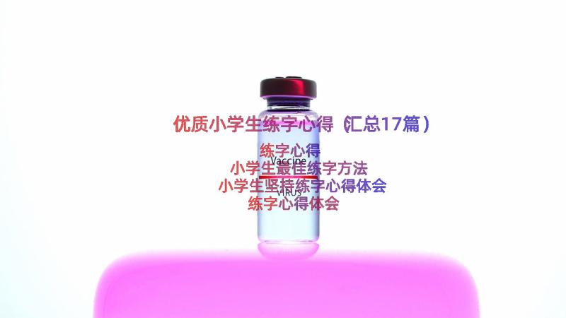 优质小学生练字心得（汇总17篇）