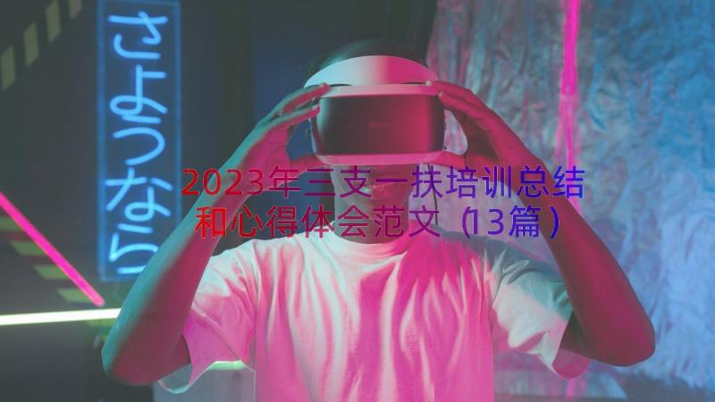 2023年三支一扶培训总结和心得体会范文（13篇）