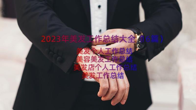 2023年美发工作总结大全（16篇）