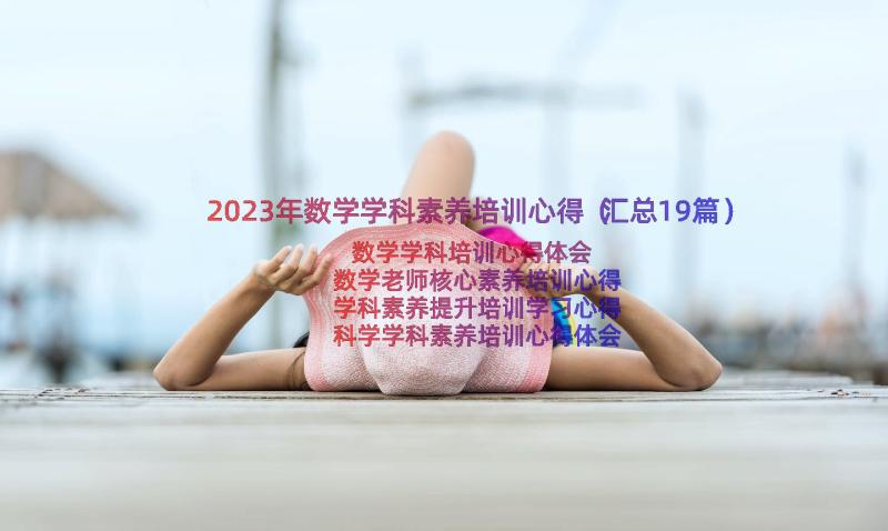 2023年数学学科素养培训心得（汇总19篇）