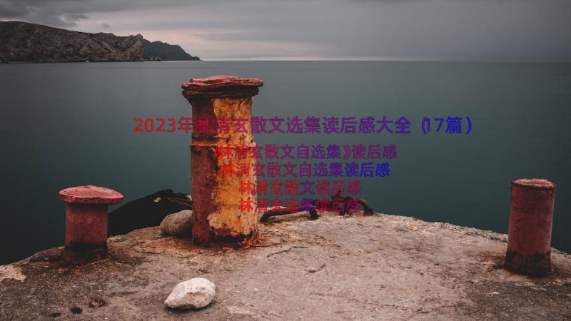 2023年林清玄散文选集读后感大全（17篇）