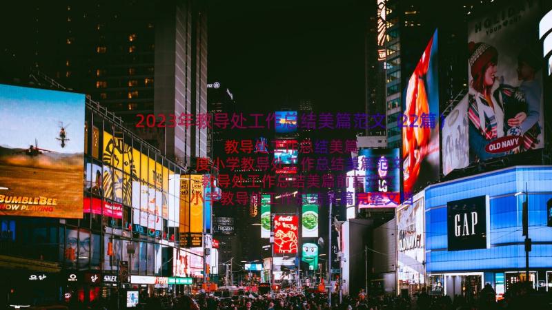 2023年教导处工作总结美篇范文（22篇）