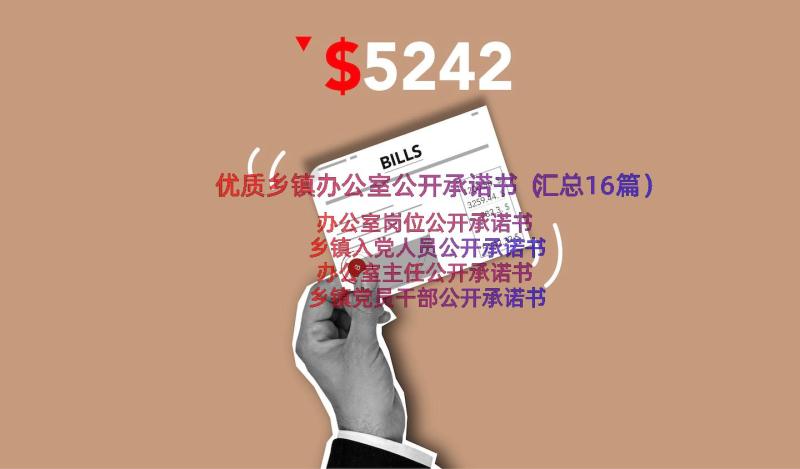 优质乡镇办公室公开承诺书（汇总16篇）