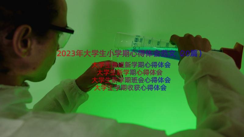 2023年大学生小学期心得体会范文（20篇）