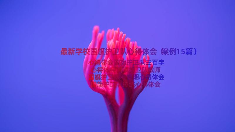 最新学校国旗护卫队心得体会（案例15篇）