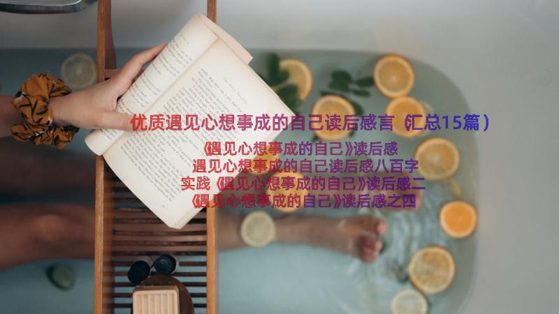 优质遇见心想事成的自己读后感言（汇总15篇）