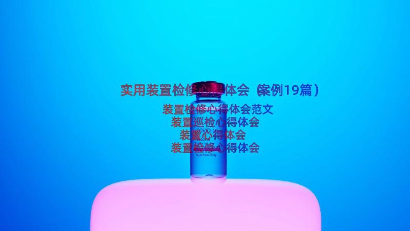 实用装置检修心得体会（案例19篇）