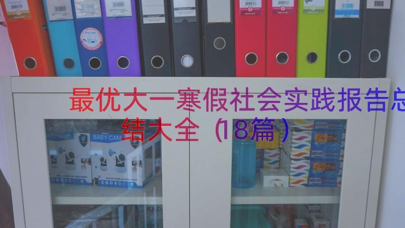 最优大一寒假社会实践报告总结大全（18篇）