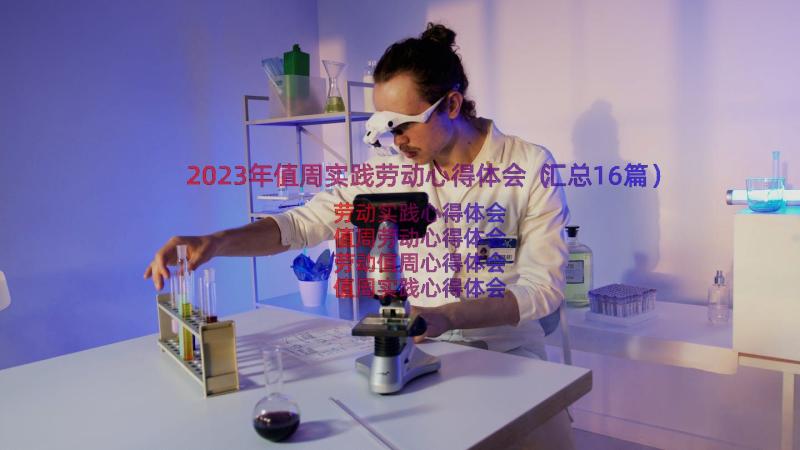 2023年值周实践劳动心得体会（汇总16篇）