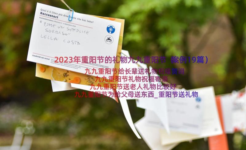 2023年重阳节的礼物九九重阳节（案例19篇）