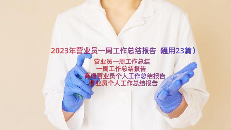 2023年营业员一周工作总结报告（通用23篇）