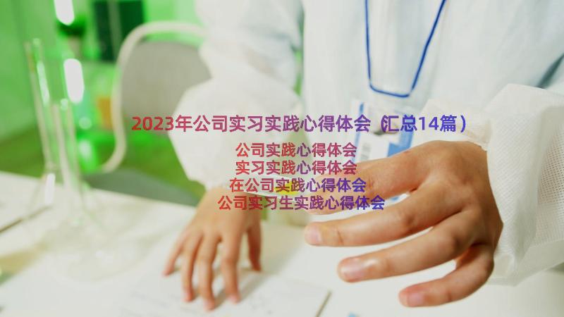 2023年公司实习实践心得体会（汇总14篇）