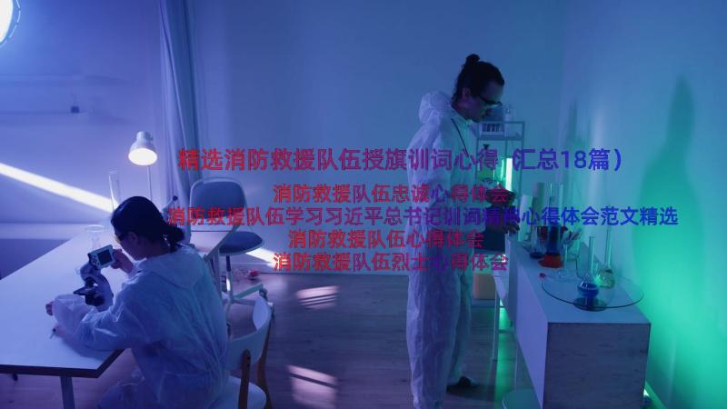 精选消防救援队伍授旗训词心得（汇总18篇）