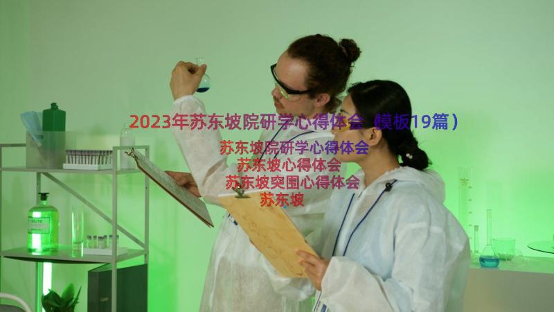 2023年苏东坡院研学心得体会（模板19篇）