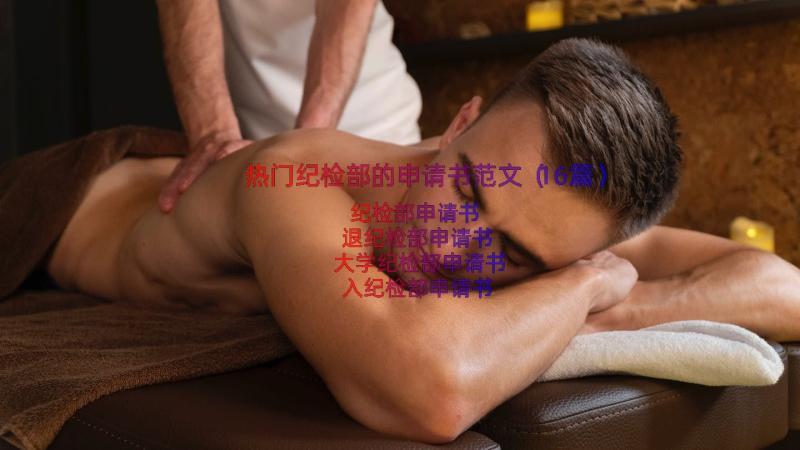 热门纪检部的申请书范文（16篇）