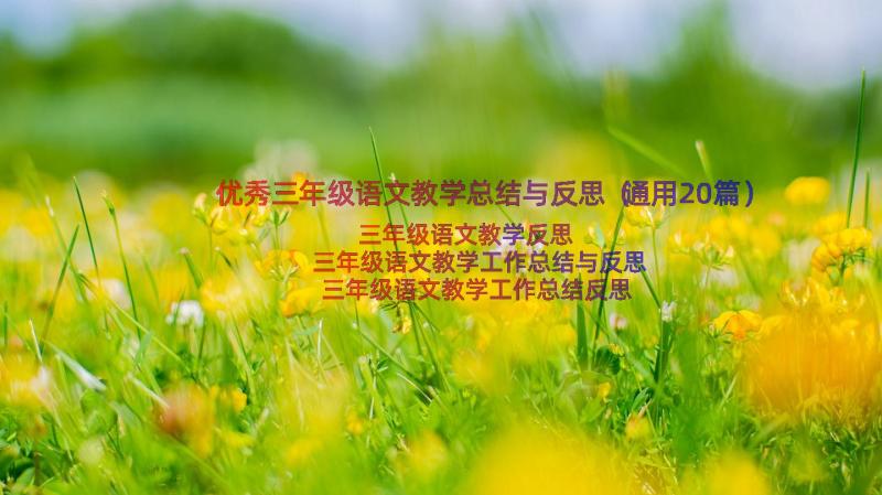 优秀三年级语文教学总结与反思（通用20篇）