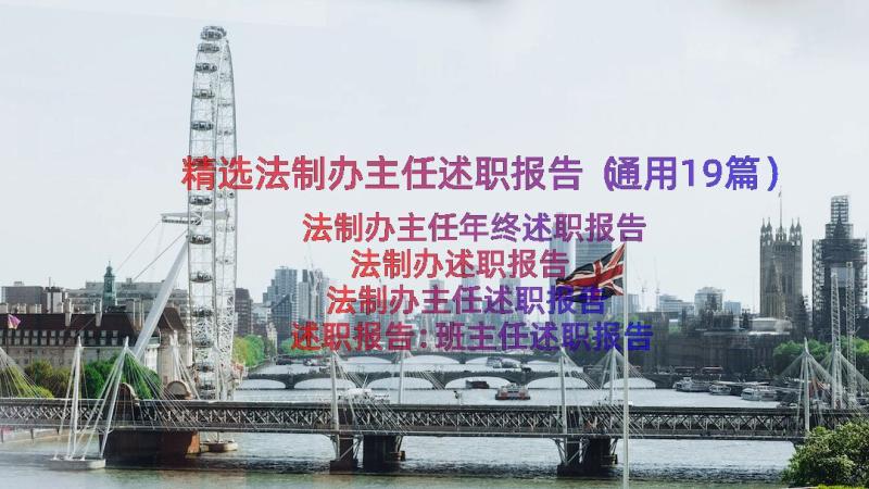 精选法制办主任述职报告（通用19篇）