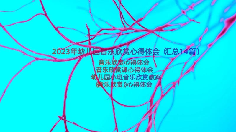 2023年幼儿园音乐欣赏心得体会（汇总14篇）