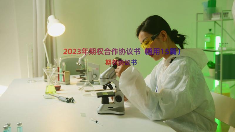 2023年期权合作协议书（通用15篇）