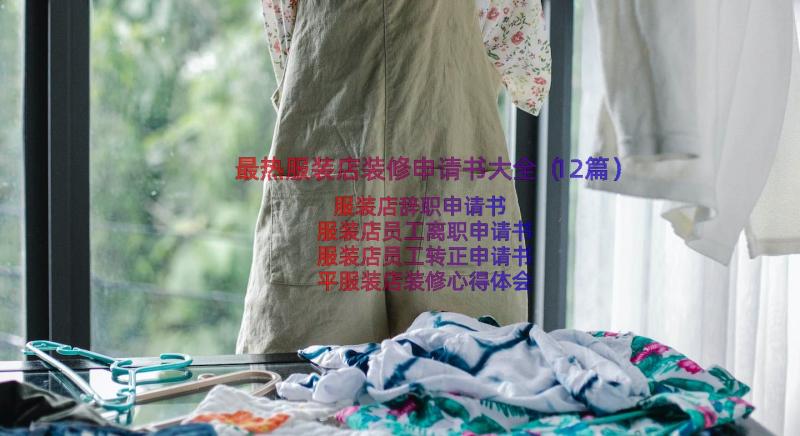 最热服装店装修申请书大全（12篇）