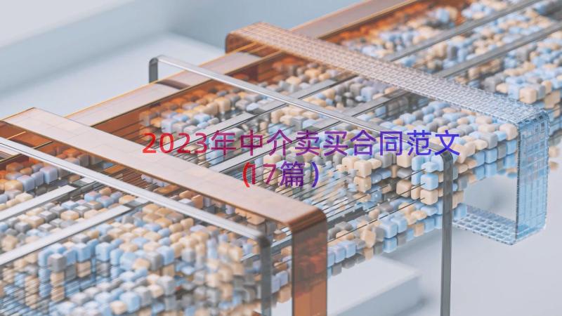 2023年中介卖买合同范文（17篇）