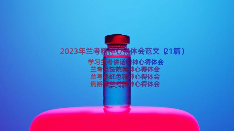 2023年兰考精神心得体会范文（21篇）