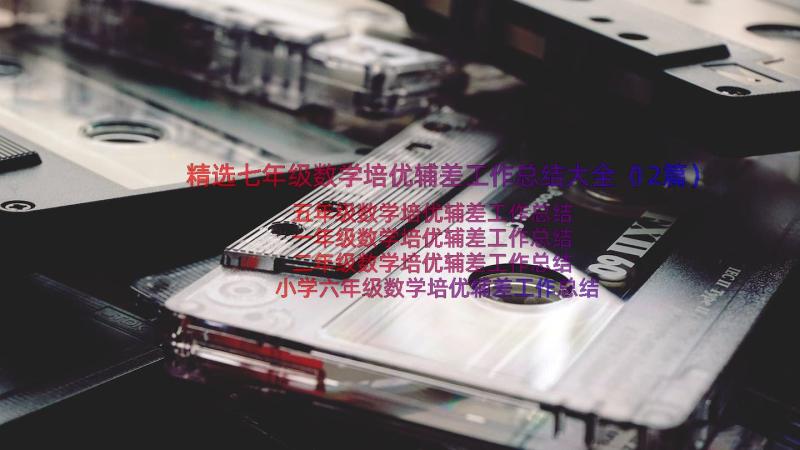 精选七年级数学培优辅差工作总结大全（12篇）