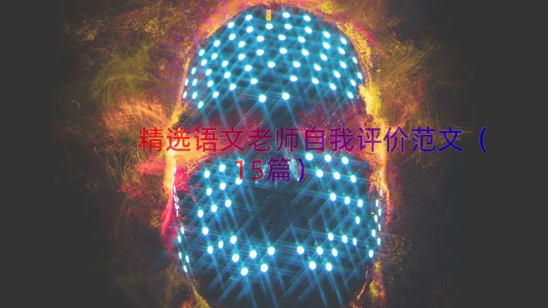 精选语文老师自我评价范文（15篇）