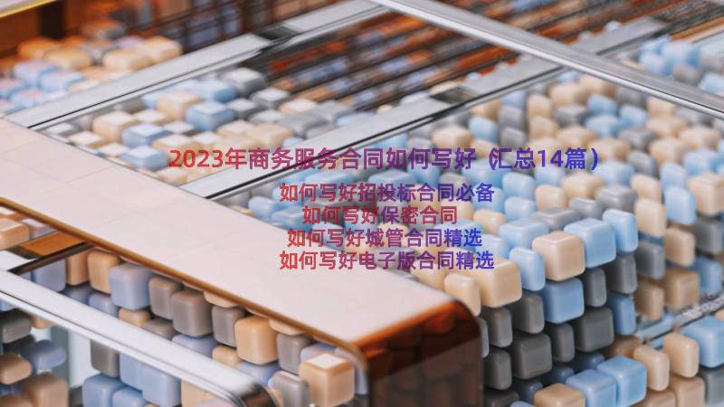 2023年商务服务合同如何写好（汇总14篇）